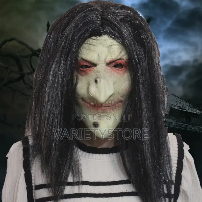 Halloween Scary Old Witch Latex Face Mask
