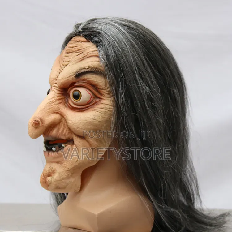Halloween Scary Old Witch Latex Face Mask