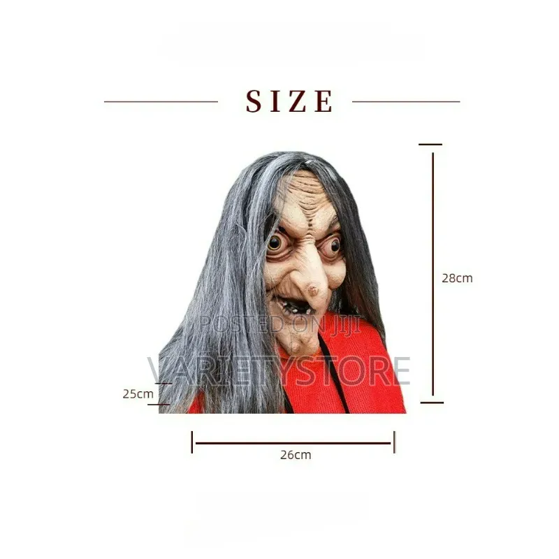 Halloween Scary Old Witch Latex Face Mask