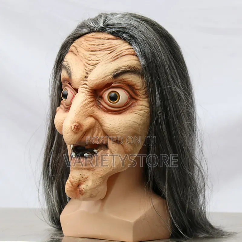 Halloween Scary Old Witch Latex Face Mask