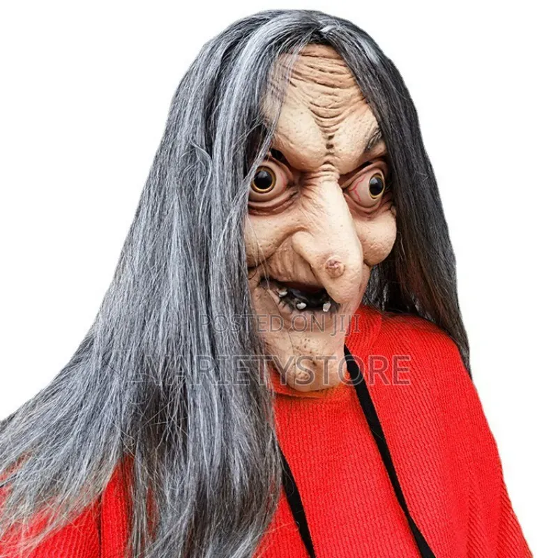 Halloween Scary Old Witch Latex Face Mask