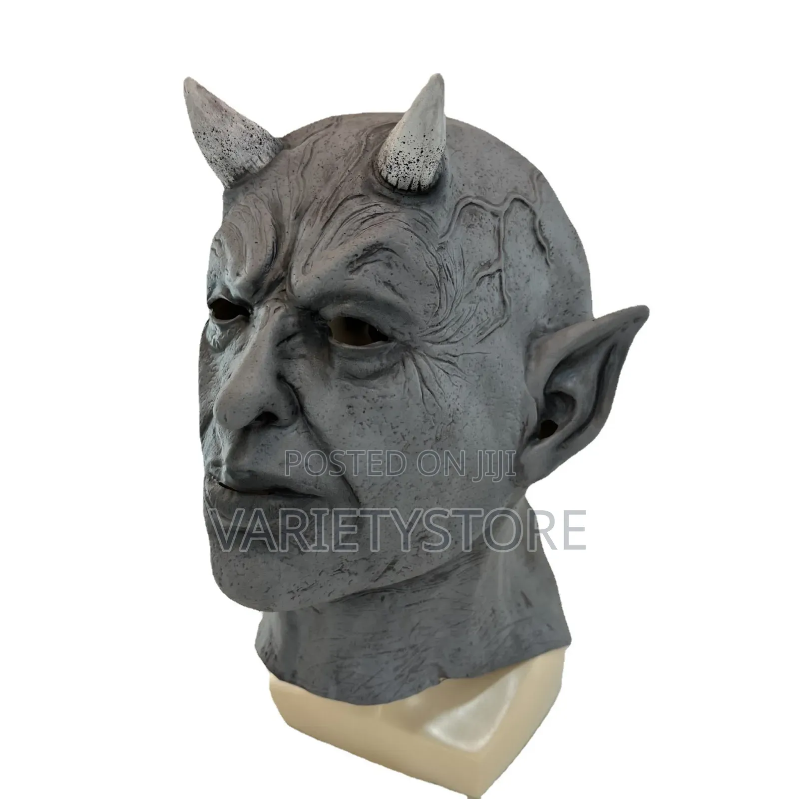 Black Devil Latex Demon Full Face Mask