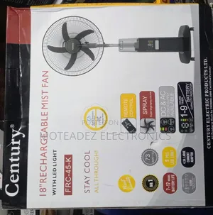 Century 18inches Rechargeable Mist Standing Fan With Remote Control