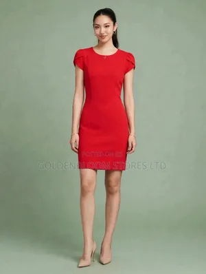 Red H&m Boss Chic Dress
