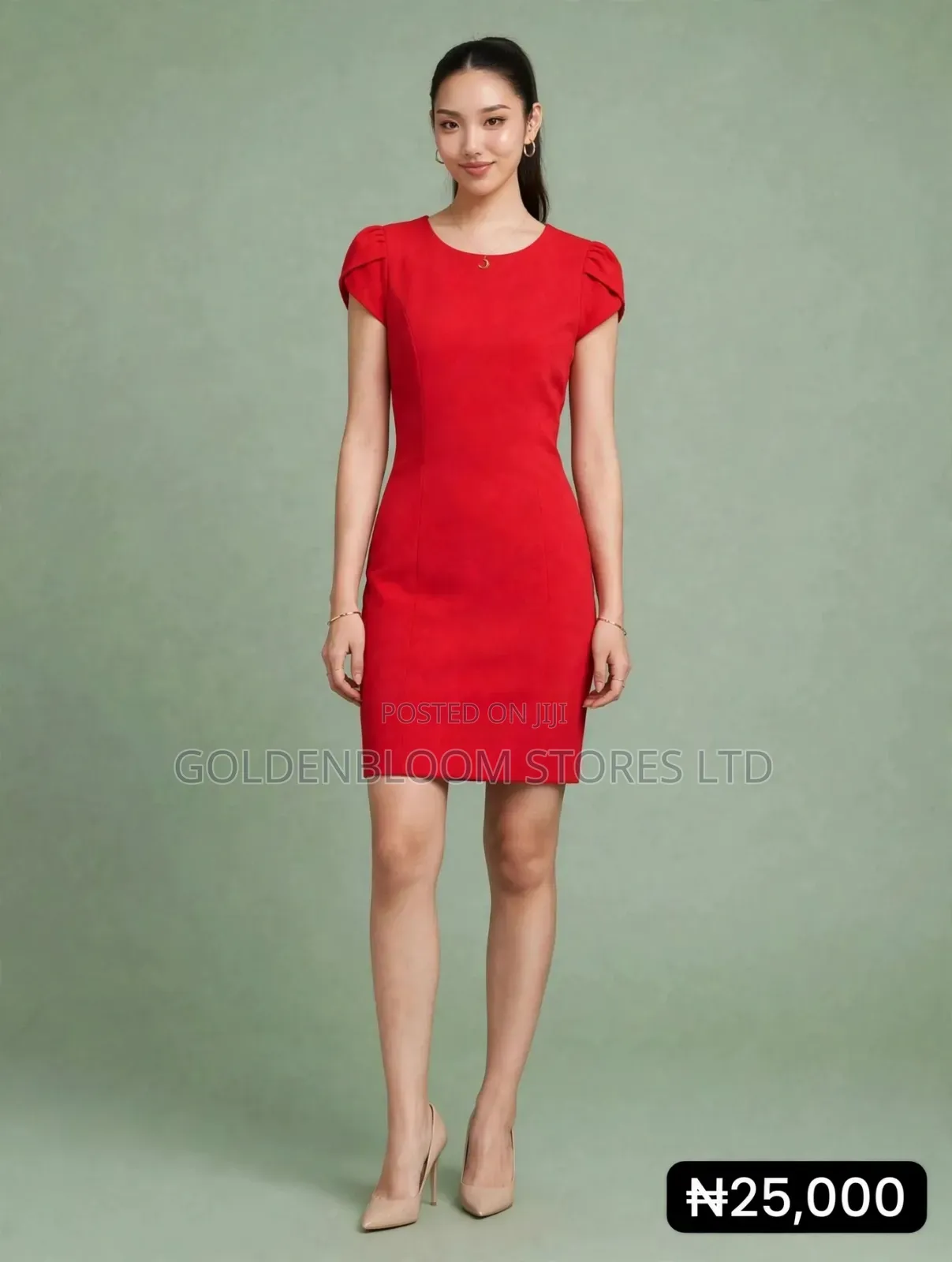 Red H&m Boss Chic Dress