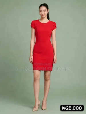 Red H&m Boss Chic Dress