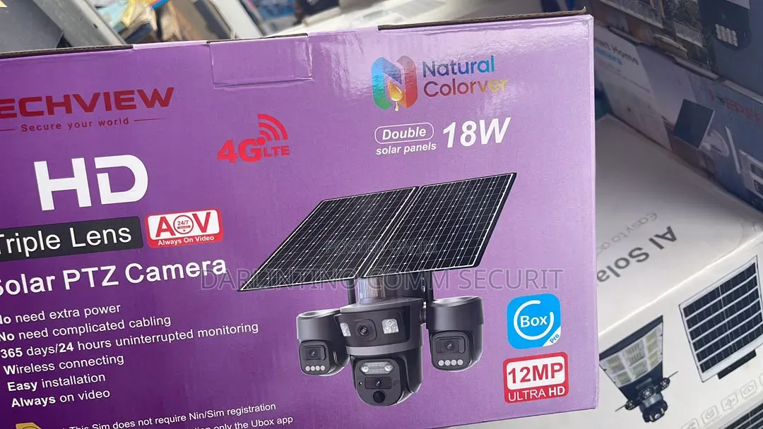 Techview / Generic Ubox 12MP Triple Lens Solar PTZ Camera.