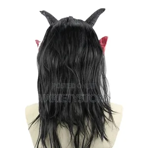 Creepy Devil Red Demon Halloween Full Face Mask