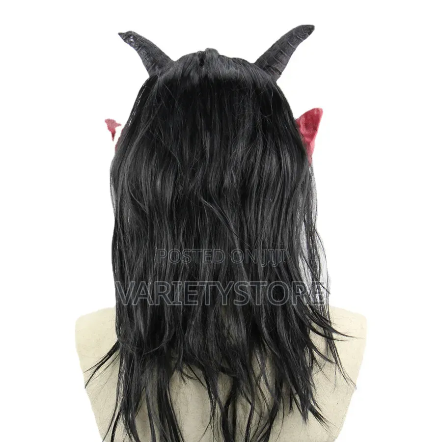 Creepy Devil Red Demon Halloween Full Face Mask