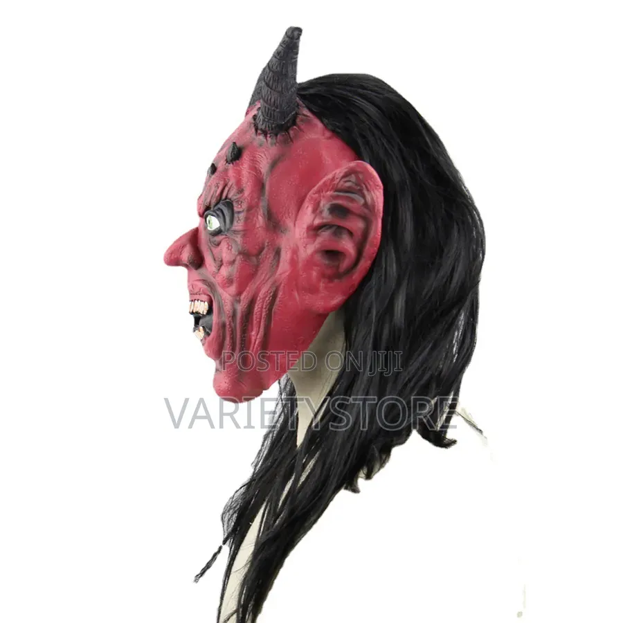 Creepy Devil Red Demon Halloween Full Face Mask