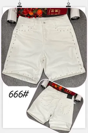 White Trendy Jean Short's