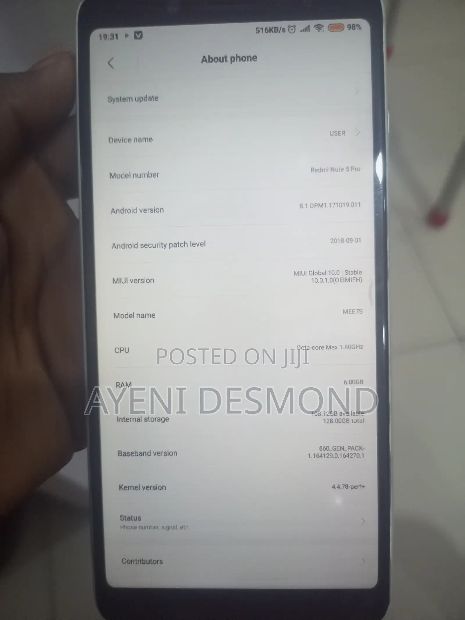 Xiaomi Redmi Note 5 Pro 64 GB Gold