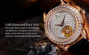 Maclaro Full Stone Automatic Leather Watch