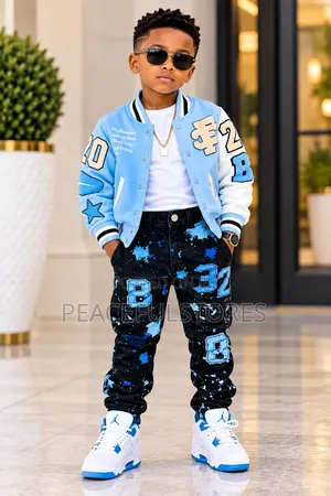 Boys Luxury Varsity Jacket and Joggers Set