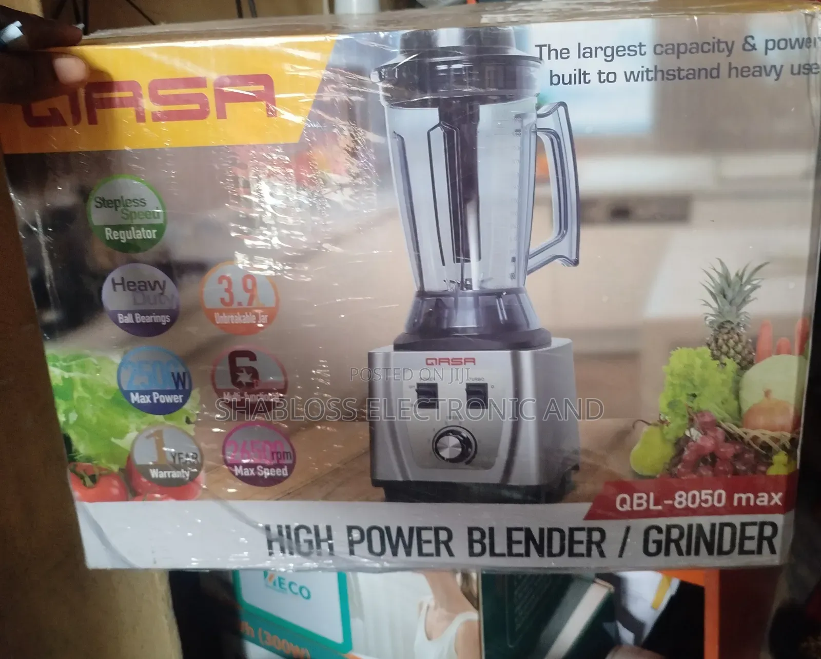 2500w 4Ltr Qasa High Power Blender, Max