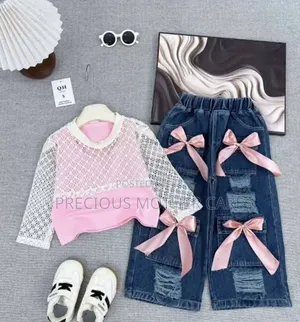 Lovely Quality Pink Top and Net Top and Bargin Trouser 3 Pics