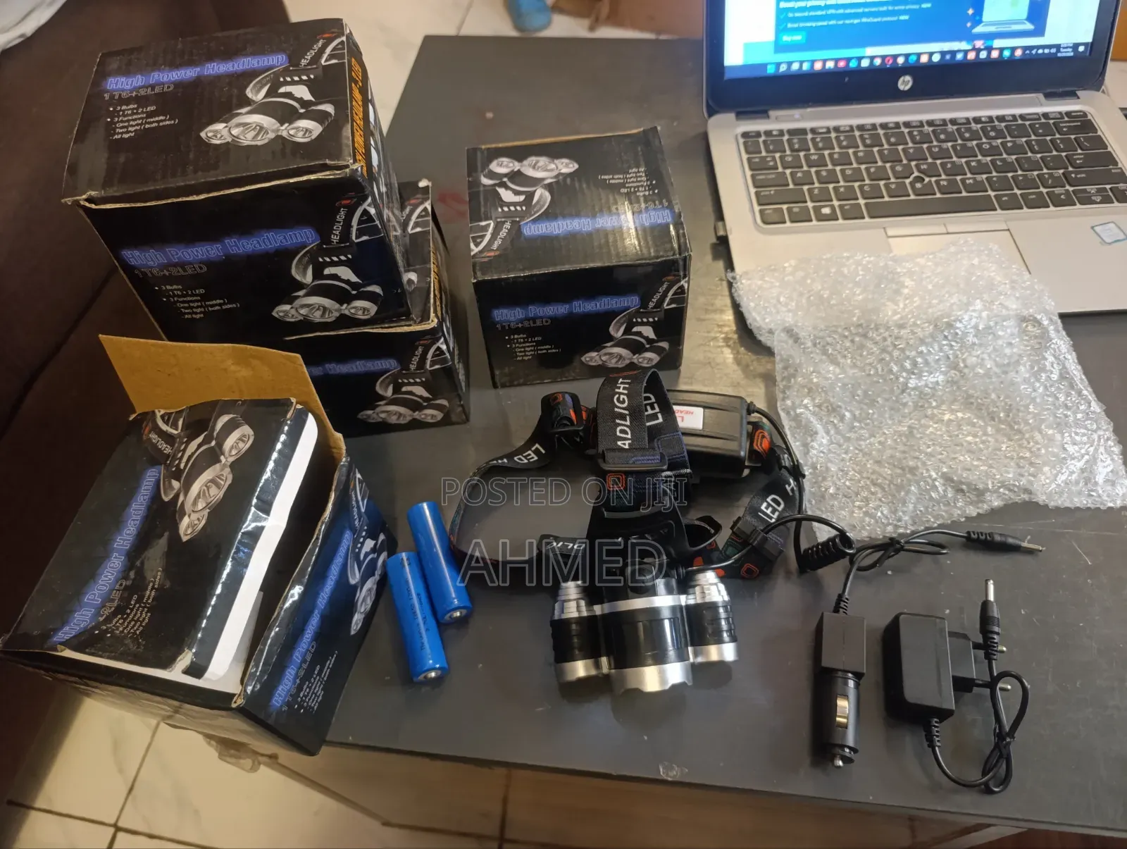 Dual Rechargeable Headlamp 1 T6 + 2LED