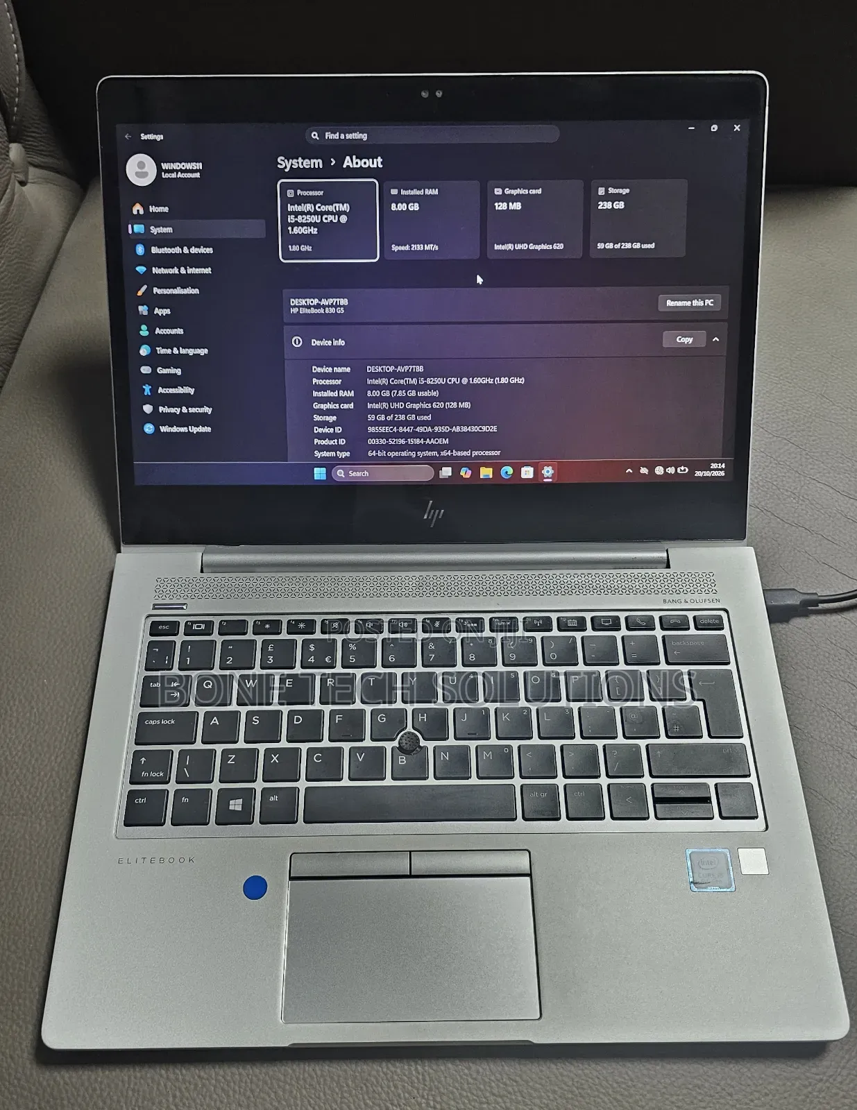 Laptop HP EliteBook 830 G5 4GB Intel Core i5 SSD 256GB