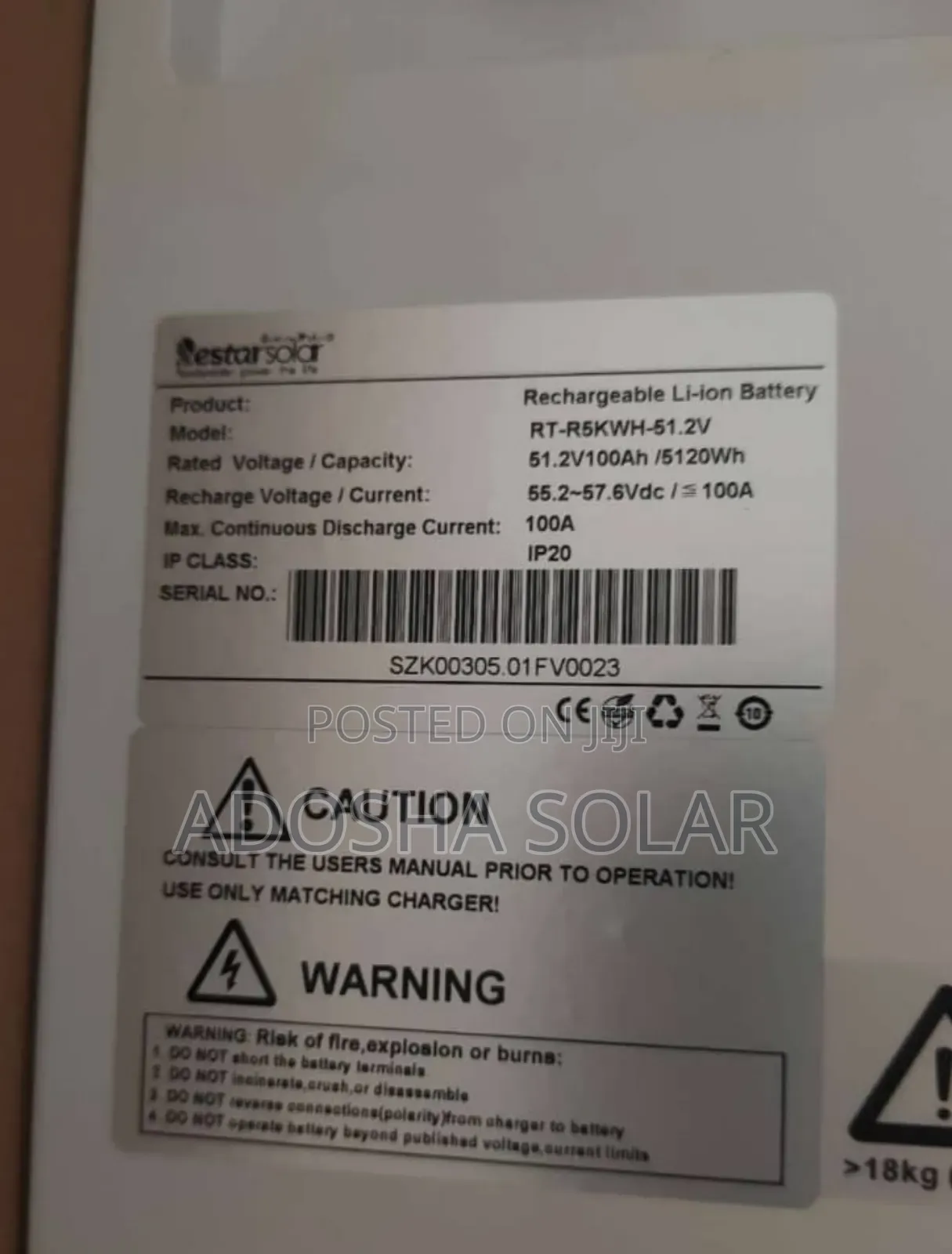 Restarsolar 5kwh/48v