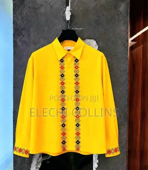 Men's Yellow Embroidered Shirt – Smart Fashion