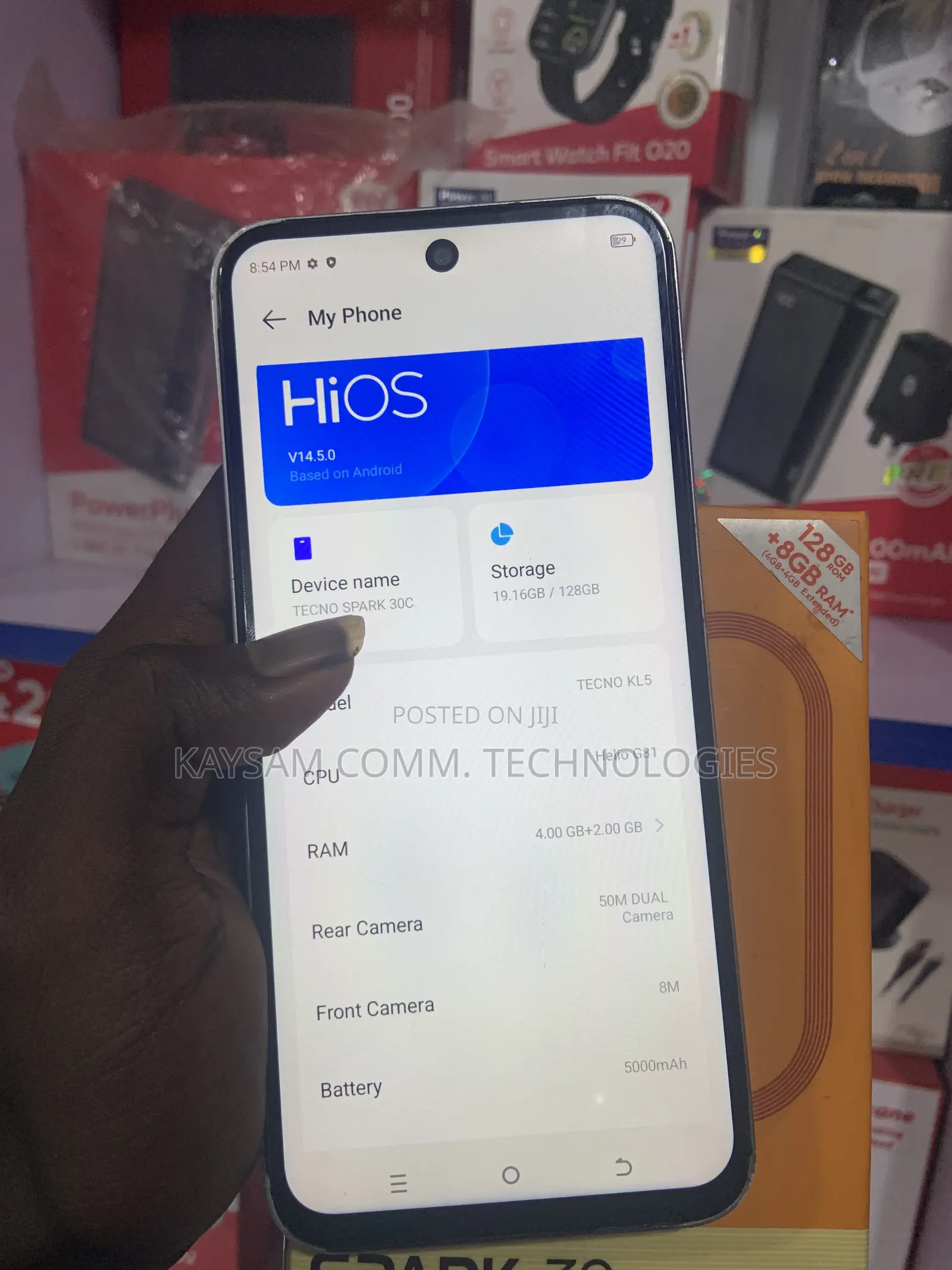 Tecno Spark 30C 128 GB White