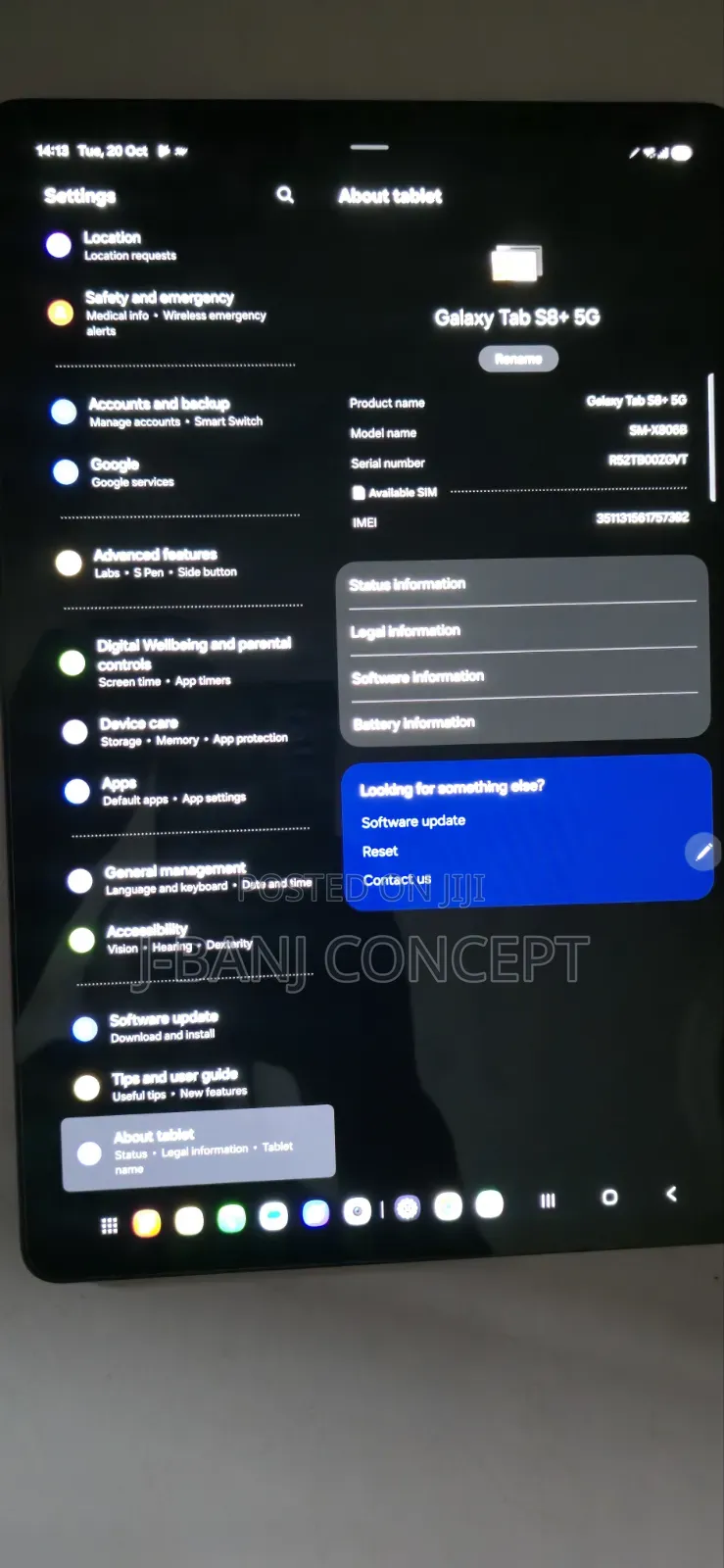 Samsung Galaxy Tab S8+ 128 GB Black