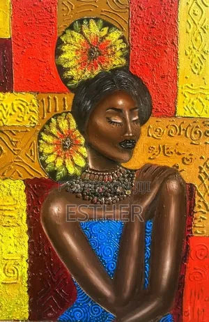 When the Sun Remembers My Name, (Black African Fashion Woman)