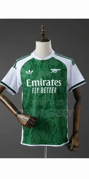 Arsenal FC Special Edition Jersey – Green With White Raglan Sleeves.