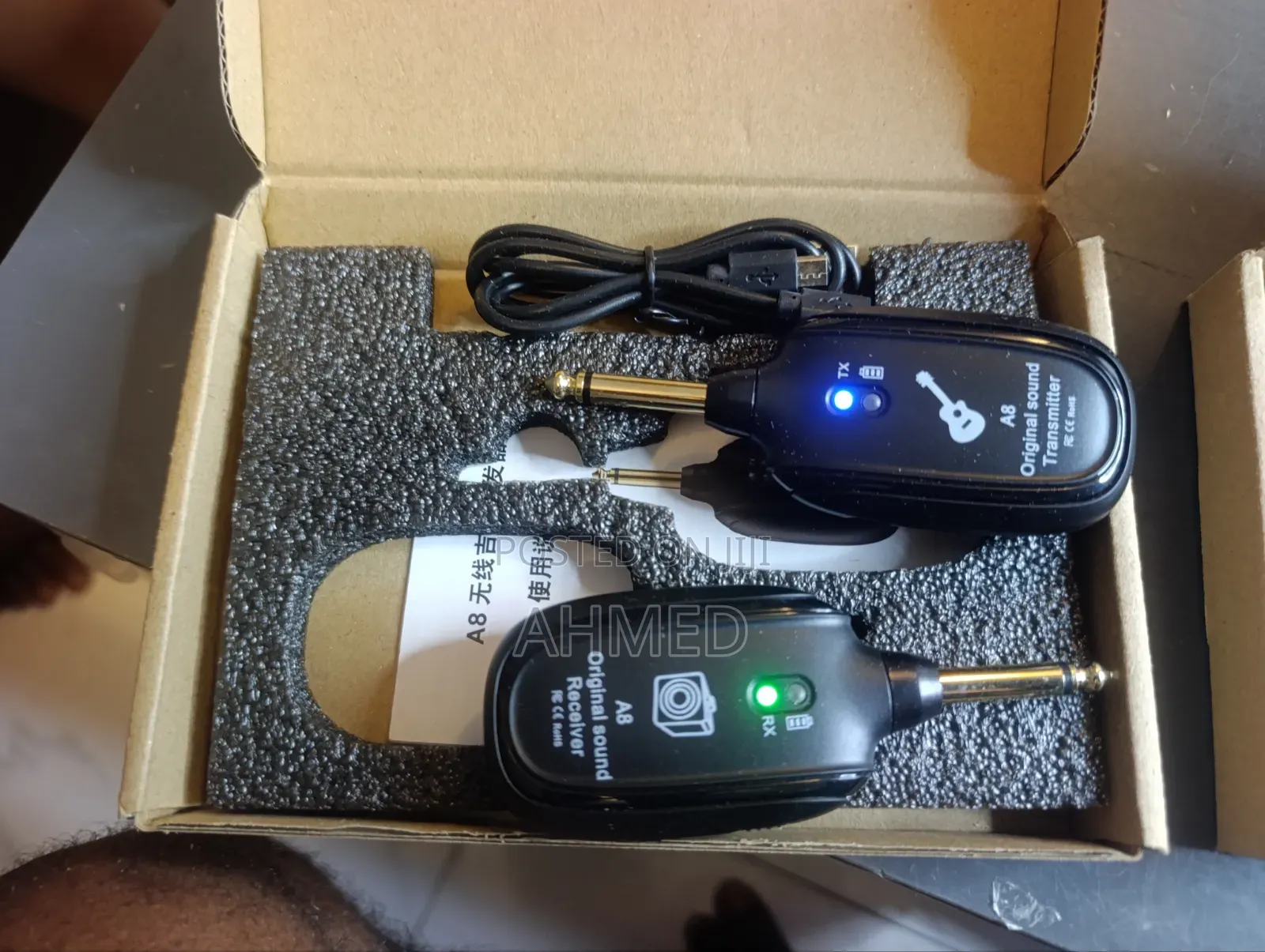High Quality A8 UHF Wireless Guitar Transmitter Receiver Set