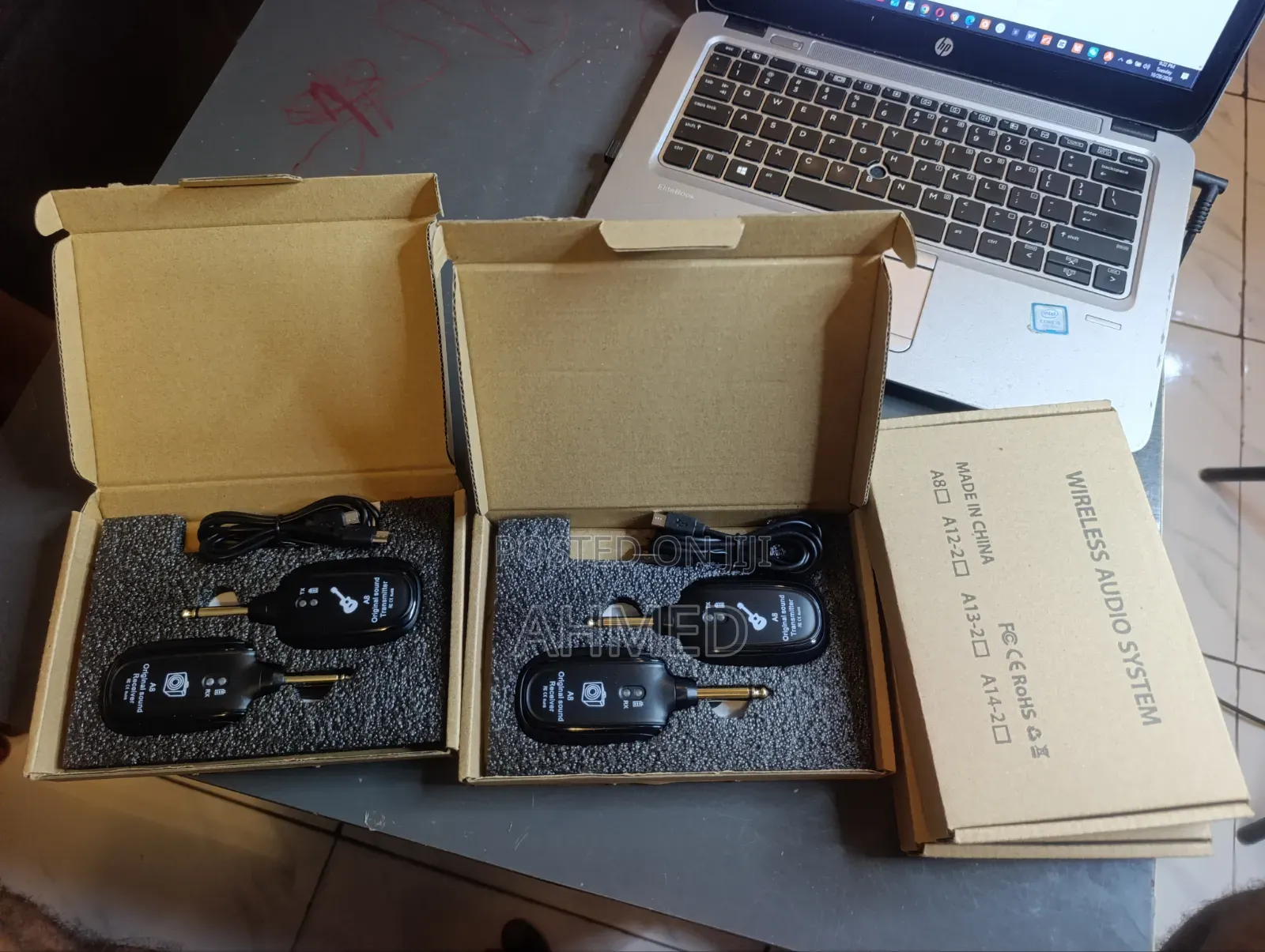 High Quality A8 UHF Wireless Guitar Transmitter Receiver Set