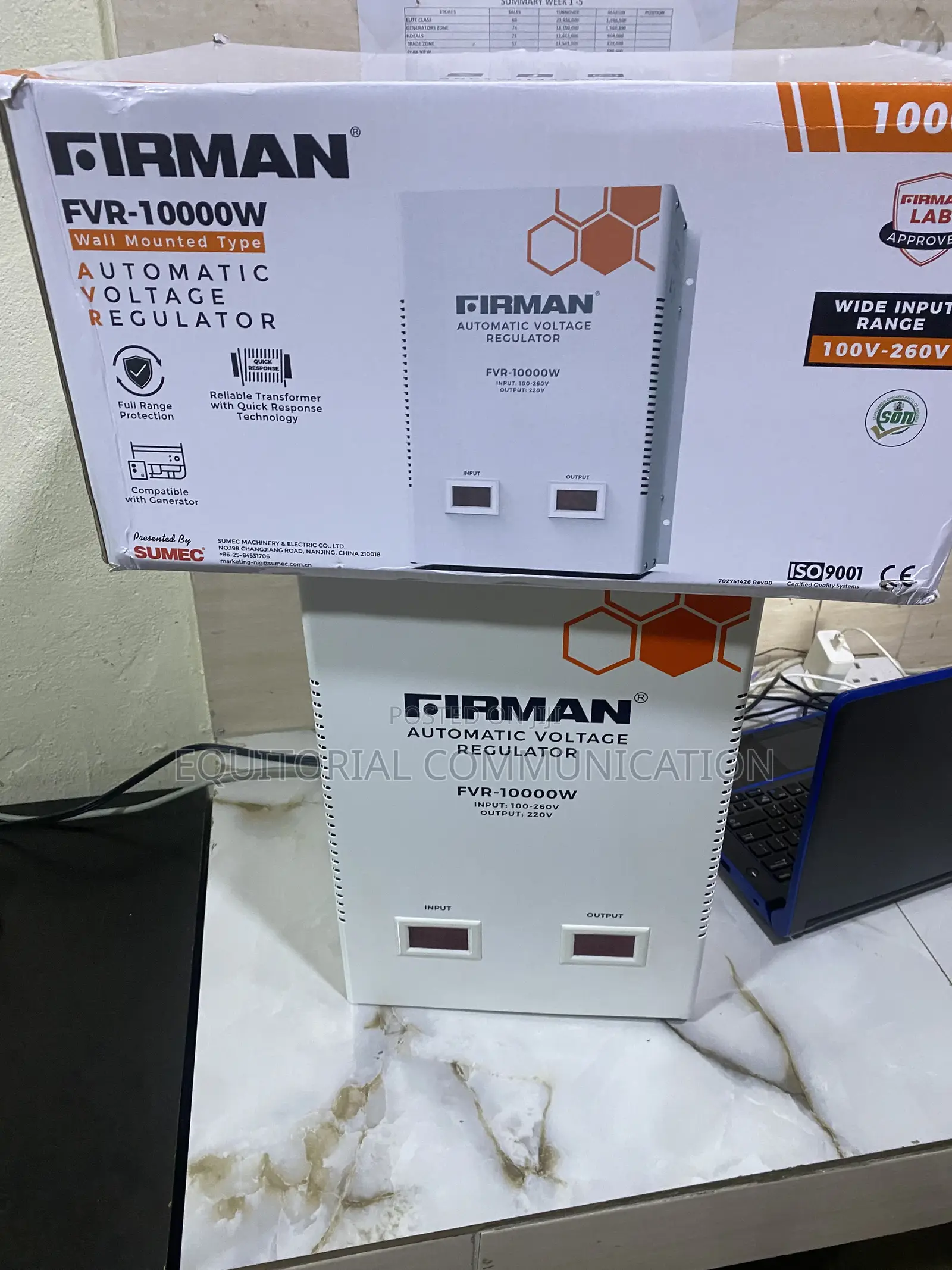 FIRMAN FVR-10000W Wall-Mounted Electrical Voltage Stabilizer