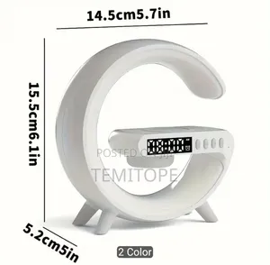 Smart G-Shape Lamp, Bluetooth Speaker & Wireless Charger
