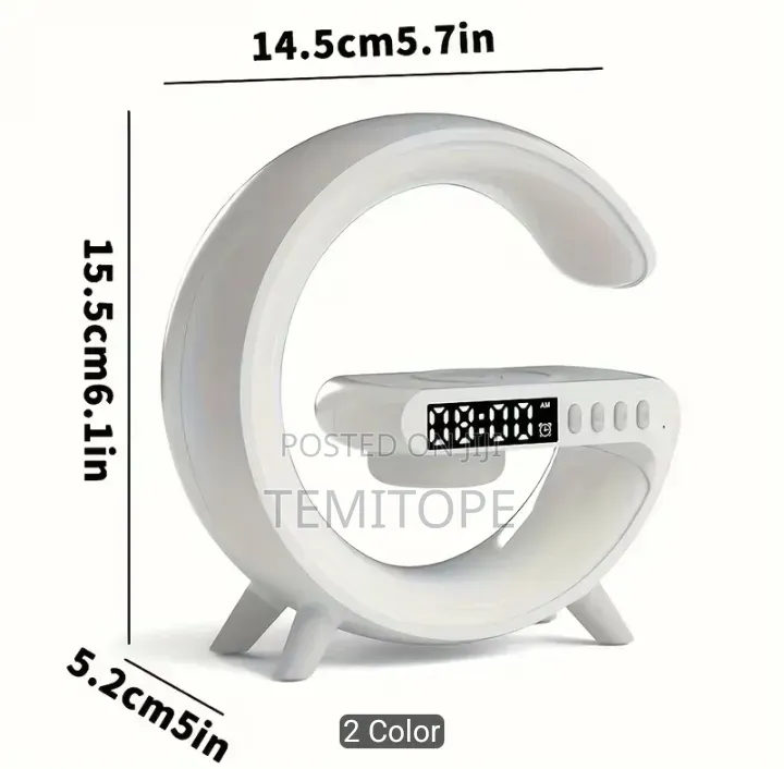 Smart G-Shape Lamp, Bluetooth Speaker & Wireless Charger