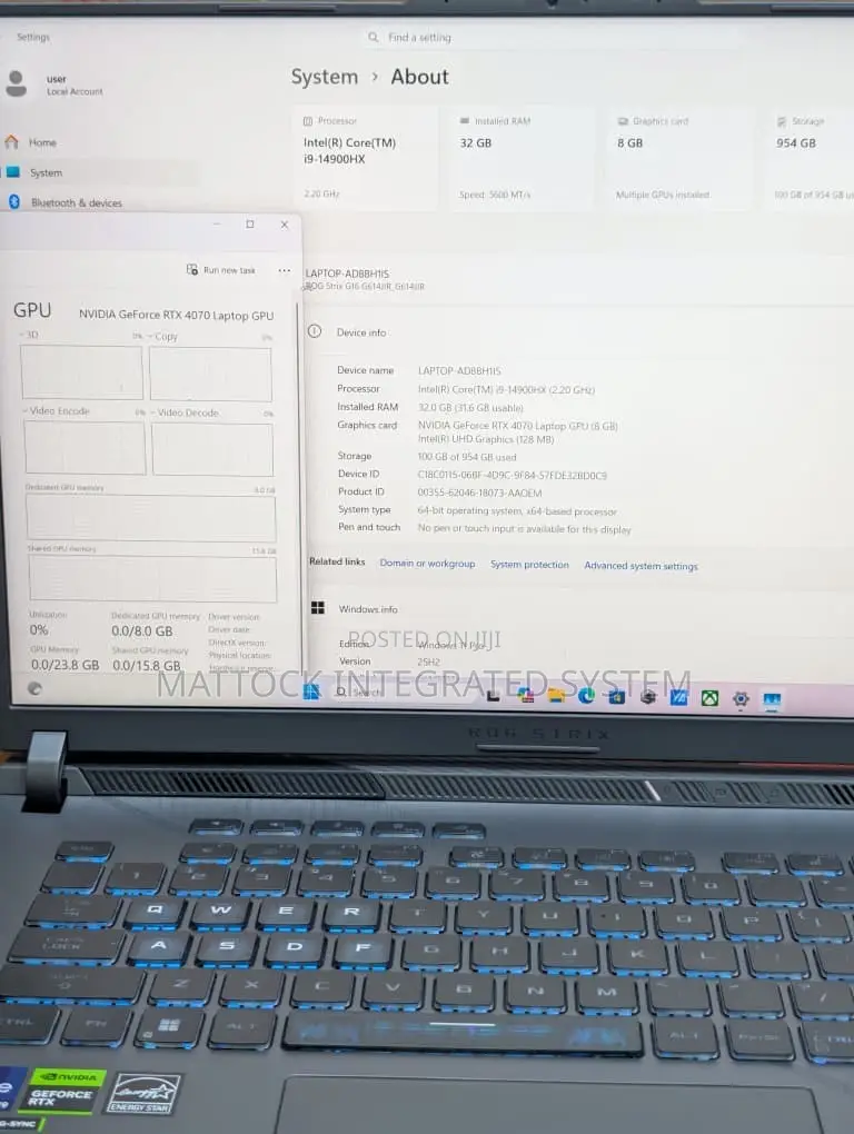Laptop Asus ROG Strix G16 G614 32GB Intel Core i9 SSD 1T