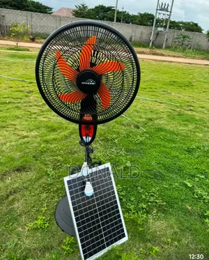 Solar Rechargeable 16" Inches Standing Fan (AC/Dc)