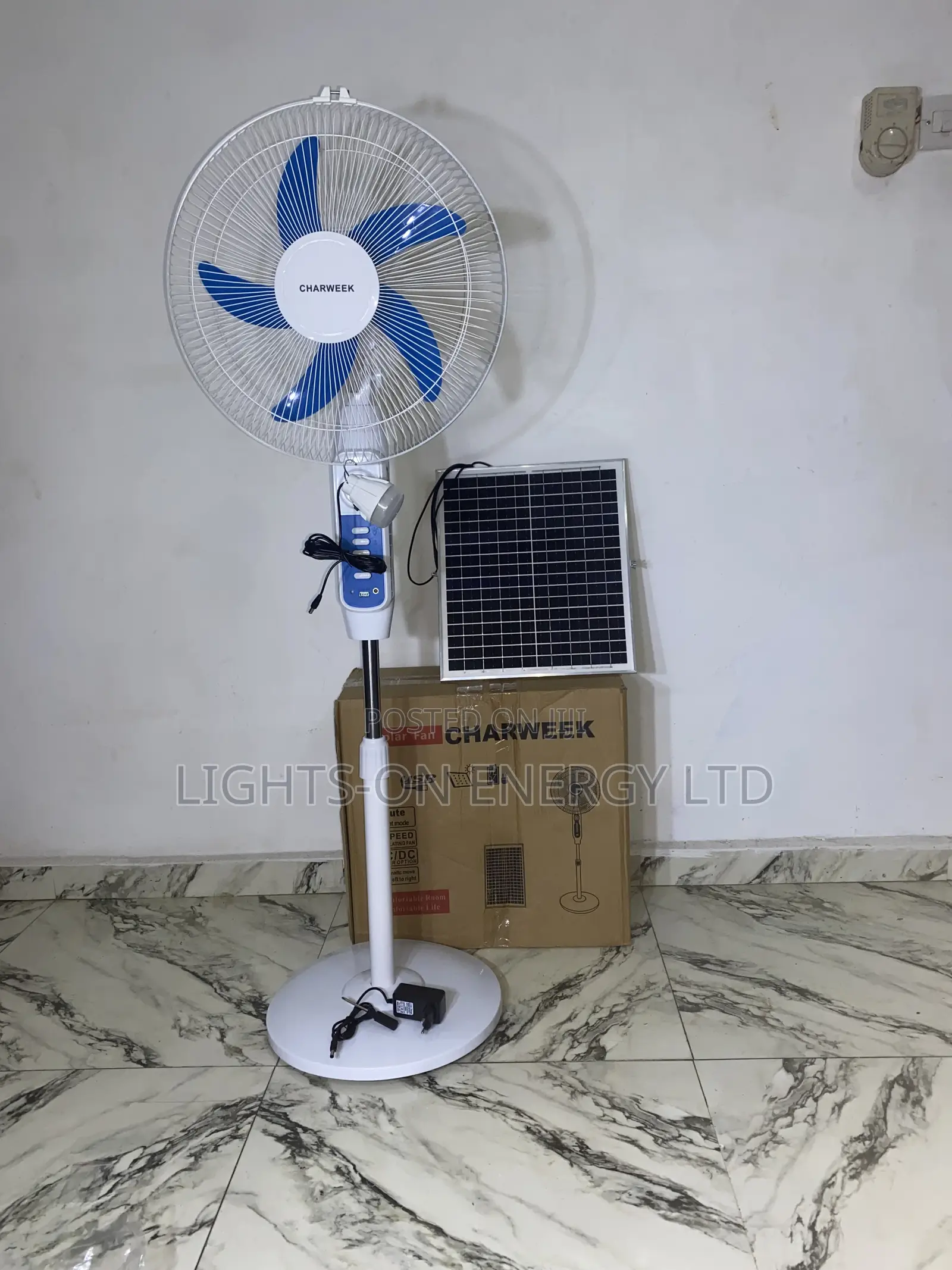 16inch Solar Fan Charweek