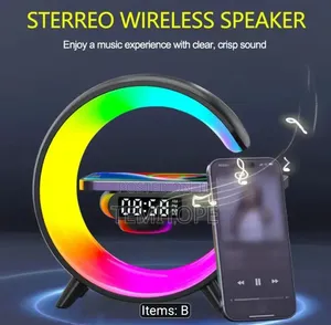 Smart G-Shape Lamp, Bluetooth Speaker & Wireless Charger