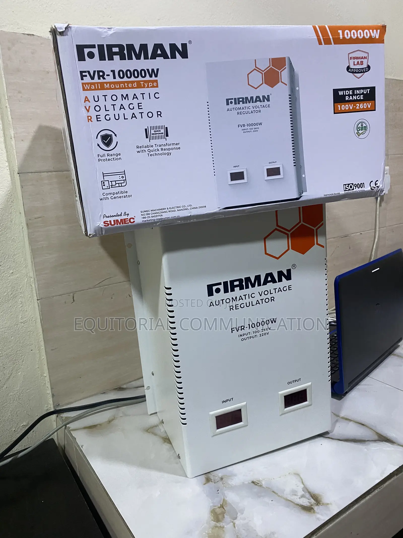 FIRMAN FVR-10000W Automatic Voltage Regulator for Electronics