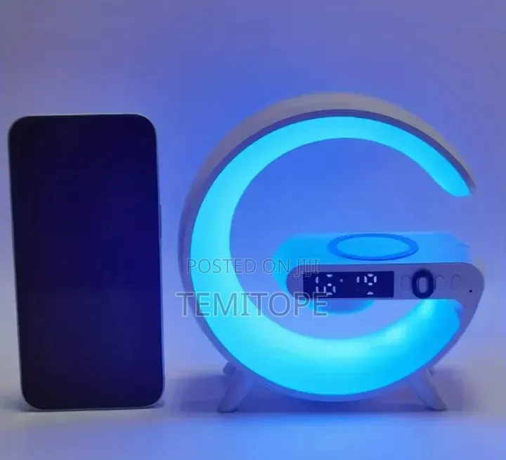 Smart G-Shape Lamp, Bluetooth Speaker & Wireless Charger