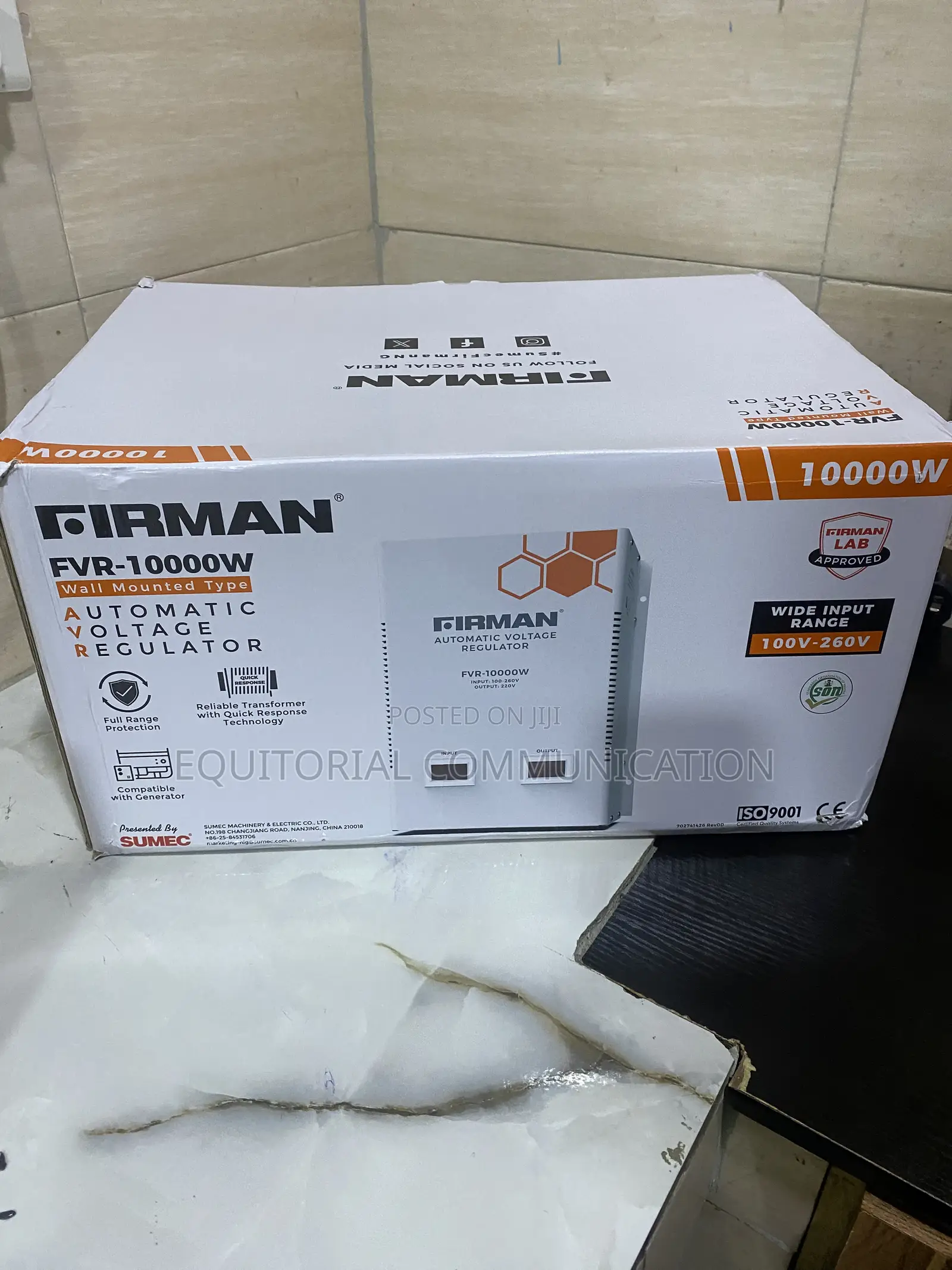 FIRMAN FVR-10000W Voltage Control and Stabilization Unit