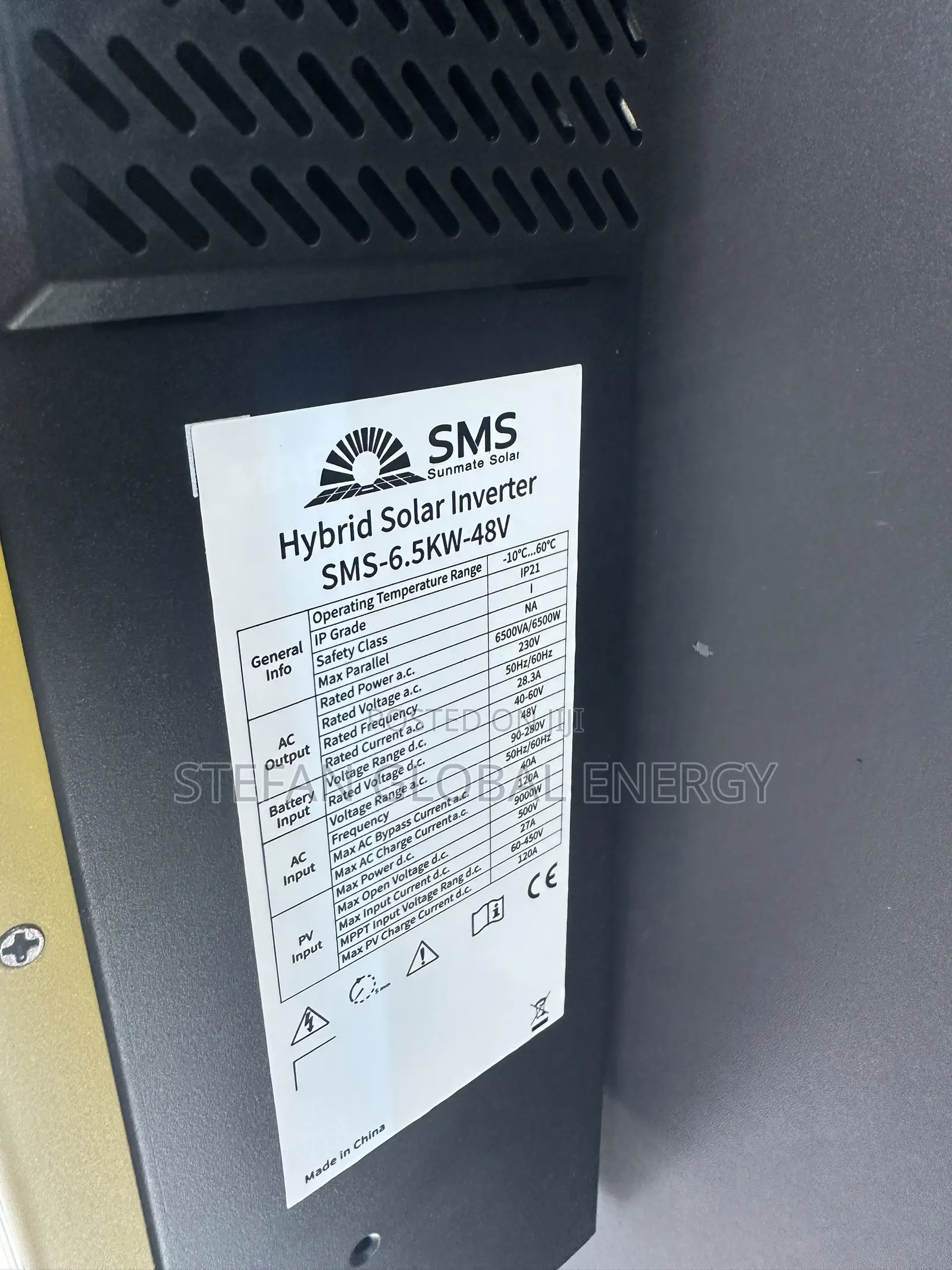 Sunmate .6.5kva 48v Hybrid Inverter