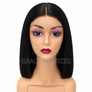 10 Inches 4by4 Closure Human Hair Bob Wig