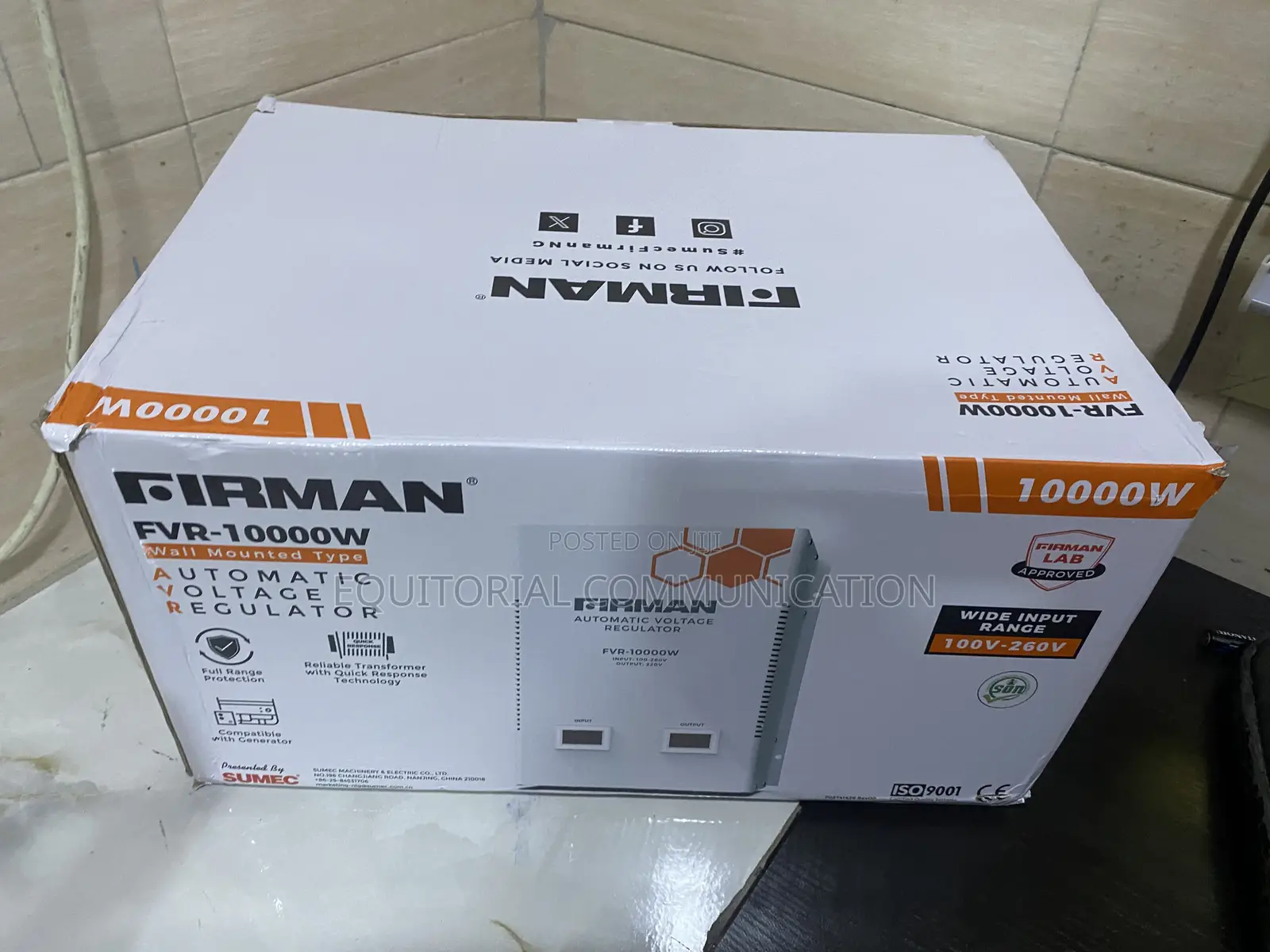 FIRMAN FVR-10000W Automatic Voltage Management Unit