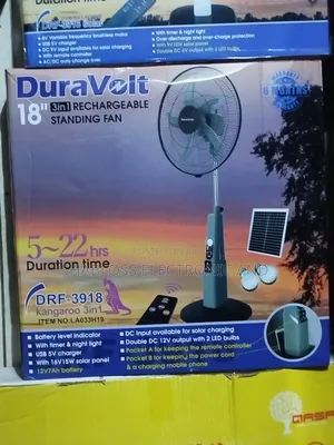 18 Inch Duravolt Rechargeable Fan Wholesale Supply Nigeria