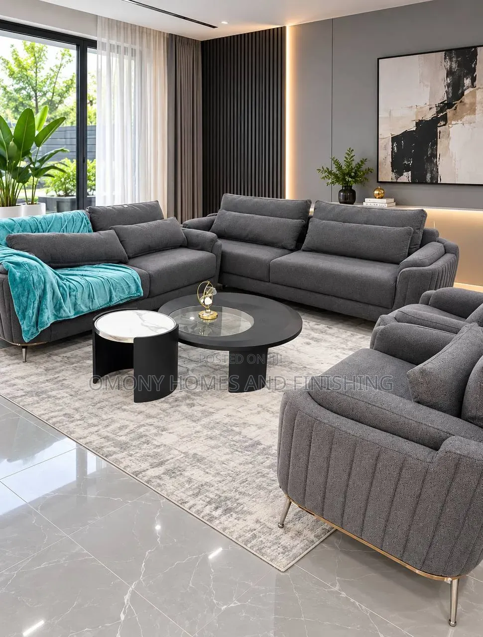 7 Seater Fabric Sofa Chair