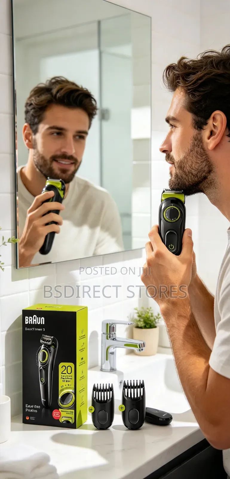 Braun Beard Trimmer 3 BT3221, Beard Hair Trimmer for Men
