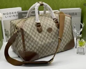 Gucci Quality Luxury Men Genuine Leather Duffle Bag
