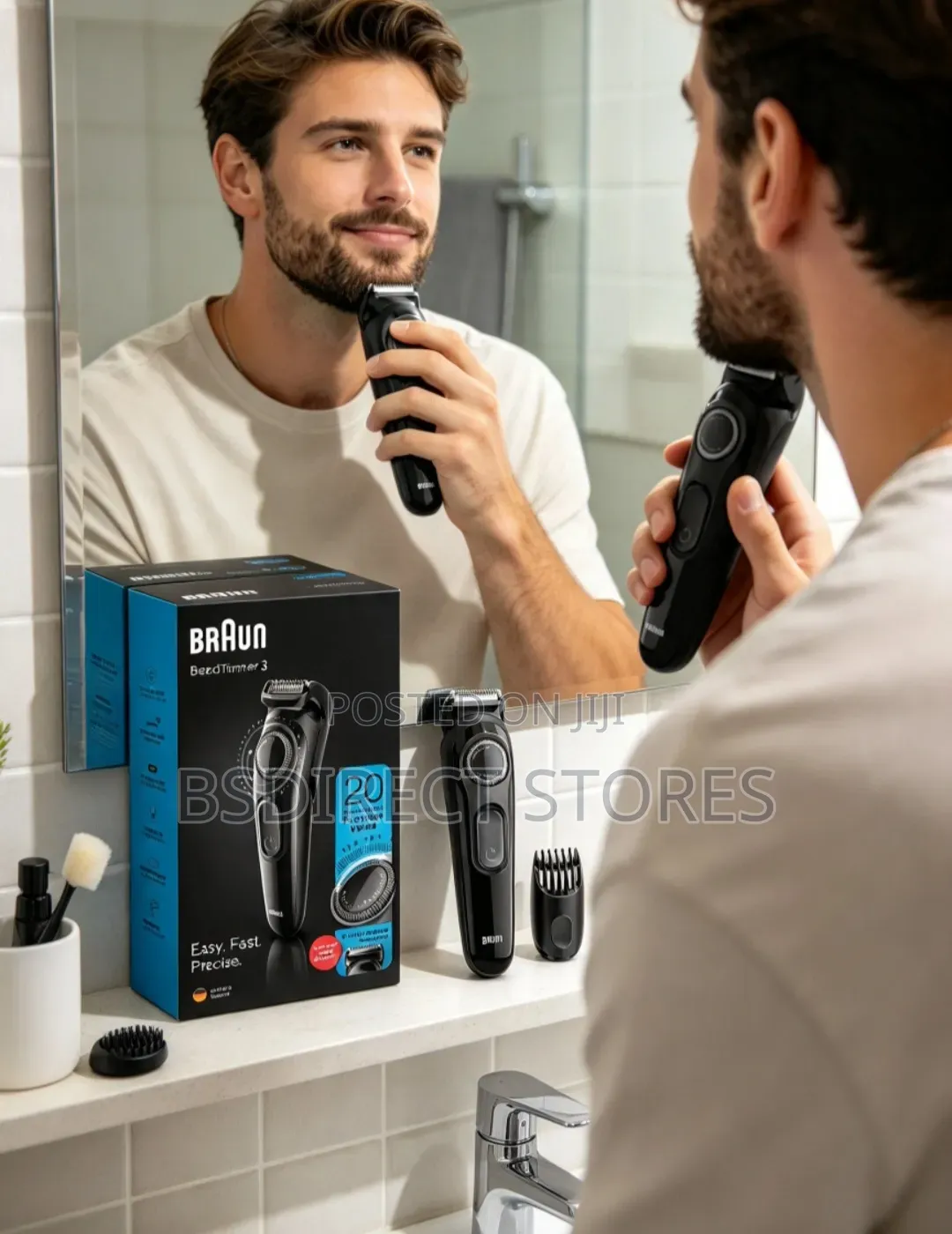 Braun Electric Beard Hair Trimmer, 20 Length Settings
