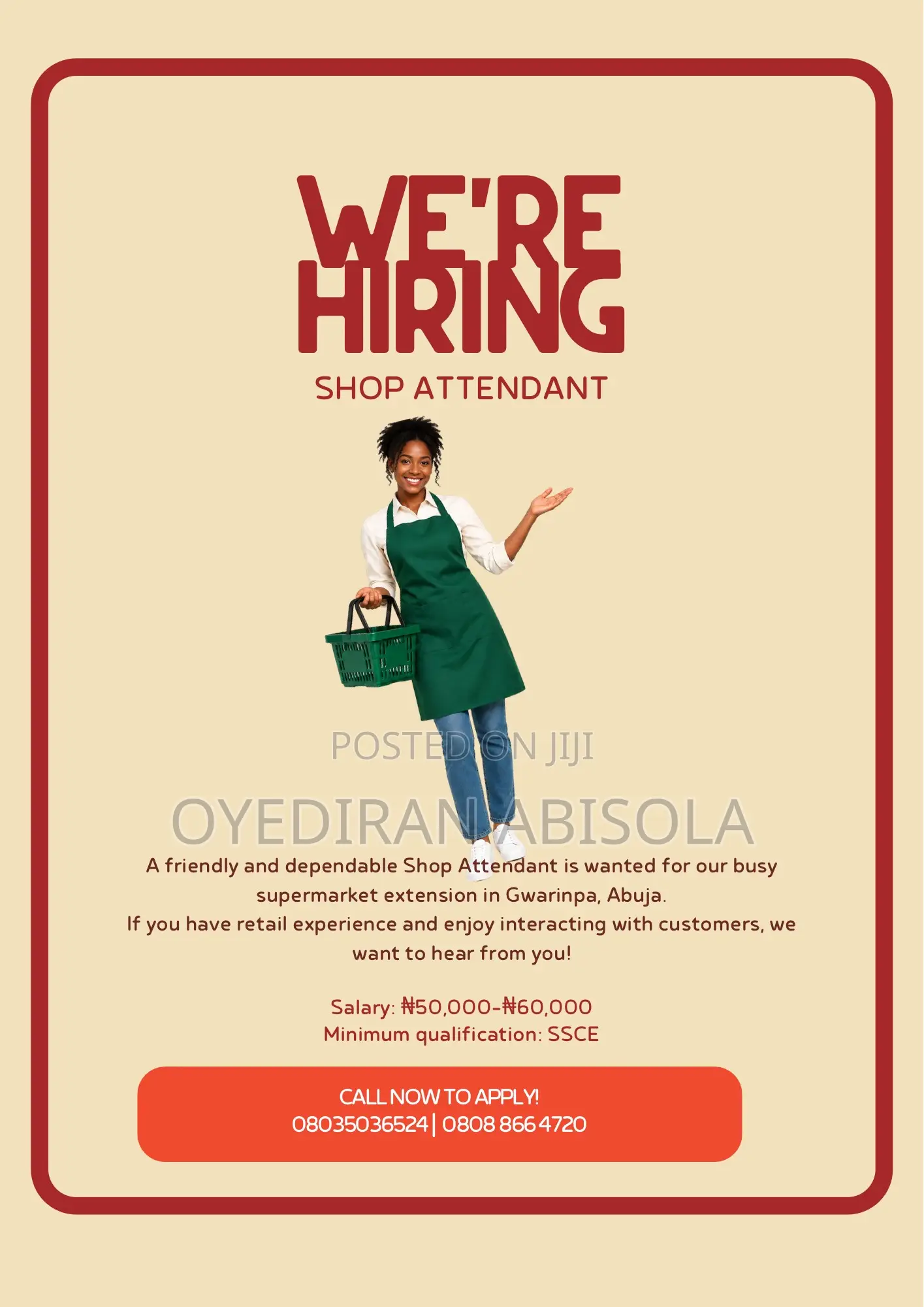 Shop Attendant