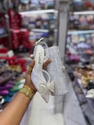 Ladies Designer Occasion Shoes and Matching Purse Set